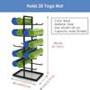 Katzowen Extra Large Capacity Yoga Mat Holder, Black 5-Level Foam Roller Stand for Resistance Bands/Yoga Mats, Hold 20 Exercise Mats (Color : Black) view 3