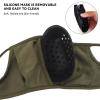 AOUTACC Shooting Mask,Half Face Silicone Mask,Multifunctional Riding Breathable Face Shield for Outdoor/BBS/Paintball/Shooting/CS Survival Game-Green(M) view 4