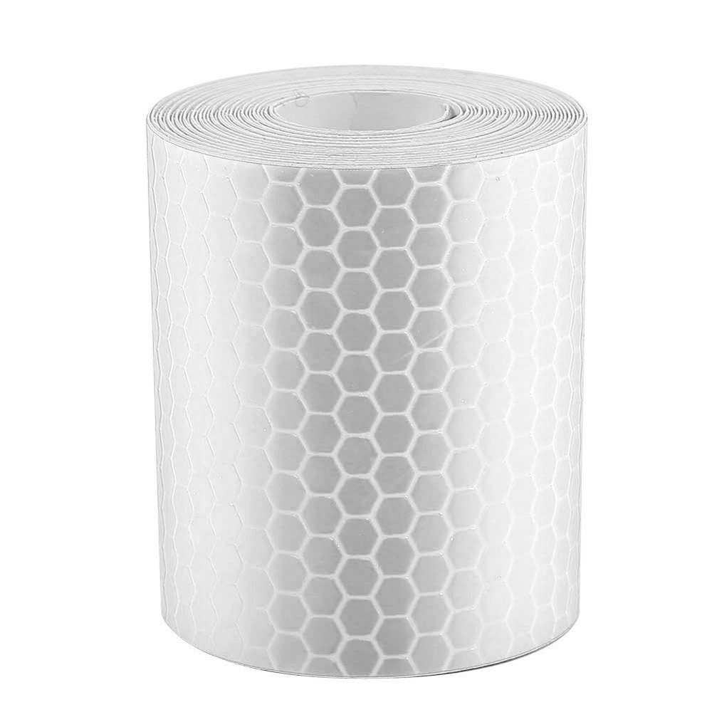 RiToEasysports Reflective Tape Sticker, 5CMx3M High Visibility Reflective Sticker Safety Adhesive Reflective Tape Roll Sticker for Trailers Cars Bikes (Silver)