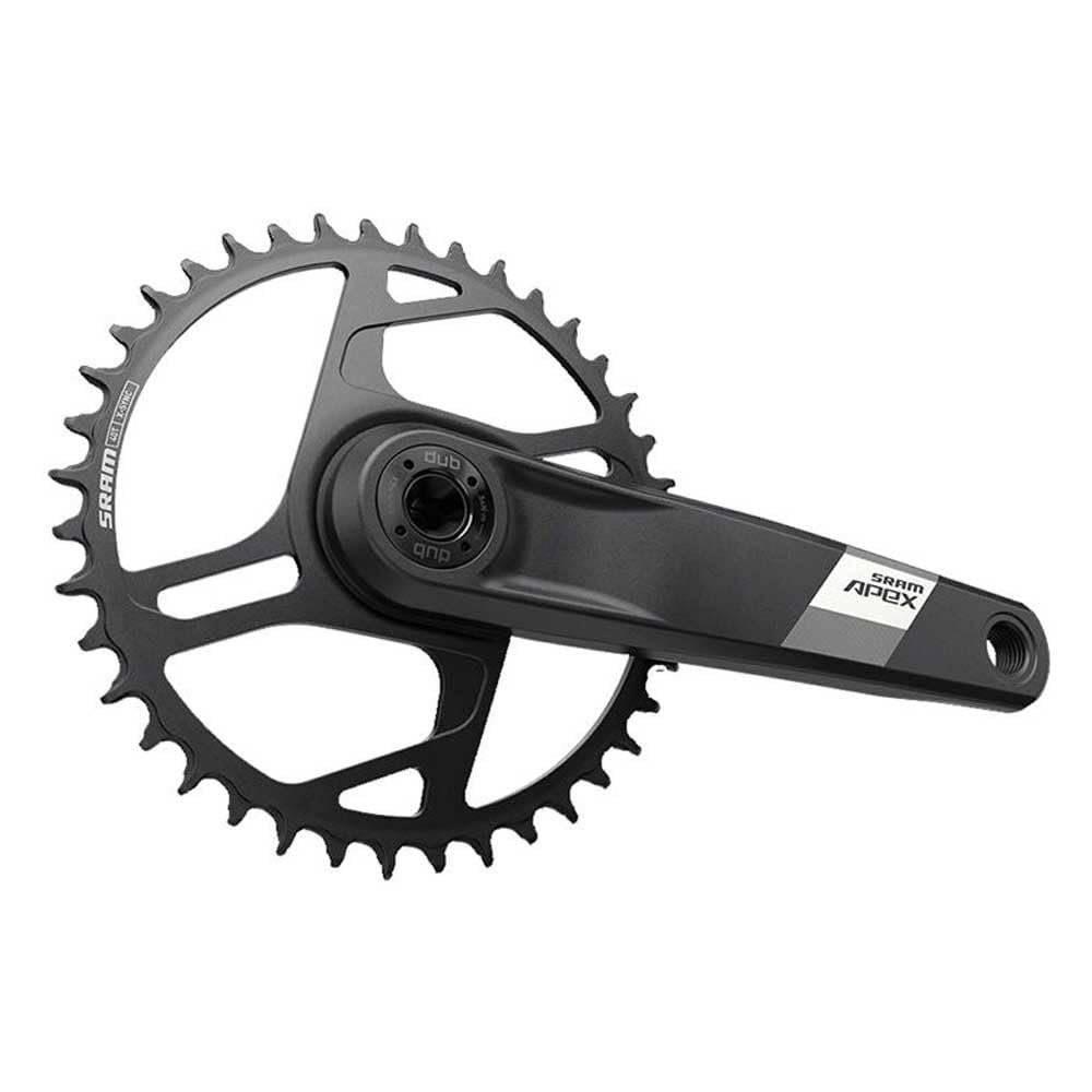 SRAM, Apex D1, Crankset, Speed: 12, Spindle: 28.99mm, BCD: Direct Mount, 40, Dub, 175mm, Black, Road Disc