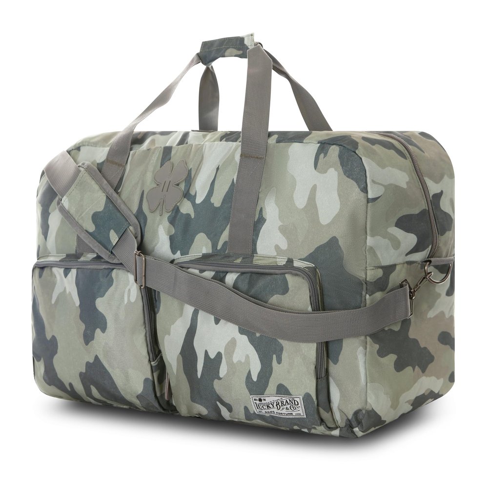 Lucky Travel Duffel Bags 85L, Gym Bag, Travel Bag & Large Duffle Bag for Men, Foldable Overnight Weekender Bags for Women & Men with Adjustable Shoulder Strap, Camo