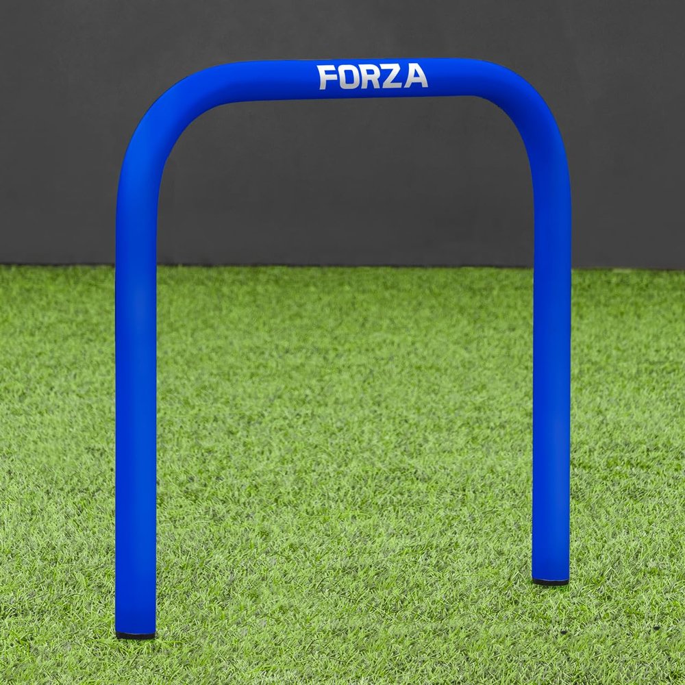 FORZA Pro Soccer Passing Arcs | Set of 4 Elite-Level Soccer Targets to Enhance Passing Techniques & Accuracy - Optional Carry Bag & Bases (Electric Blue, Without Bases, with Carry Bag)