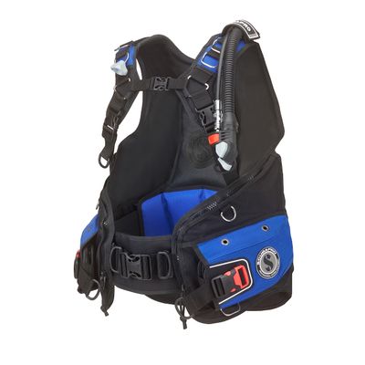SCUBAPRO Glide Front Adjustable Scuba Diving BCD with Balanced Power Inflator for Recreational Diving, 2XL, Blue