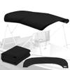 Universal 4 Bow Bimini Top Replacement Canvas, Bimini Top Canvas Only with Zip-On Storage Boot, 900D Marine Grade, Waterproof, Fadeproof Sun Shade Boat Canopy, No Frame, 85-90" W, Black view 1