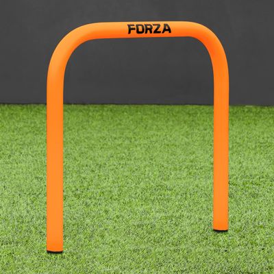 FORZA Soccer Pro Passing Arcs [4 Pack] - Grass/4G Pitches - Optional Bases (with Bag, Orange, Without Base)