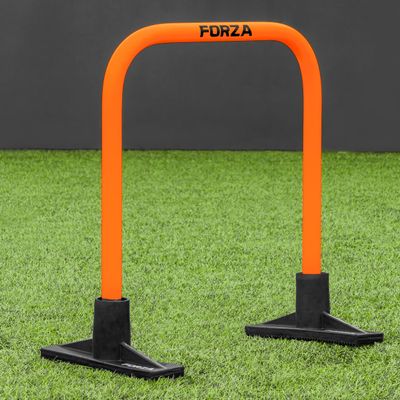 FORZA Soccer Pro Passing Arcs [4 Pack] - Grass/4G Pitches - Optional Bases (Without Bag, Orange, with Base)