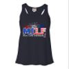 Medium Navy Blue Women Flowy Man I Love Fireworks 4th of July Fourth Funny Gift Sleeveless Tank Top T-Shirt view 1