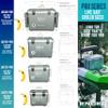 ENGEL 30 Quart Live Bait Cooler PRO for Fishing - Portable Minnow and Bait Bucket with Lithium-Ion Rechargeable Aerator with 4 Rod Holders - Silver (30QT) view 2