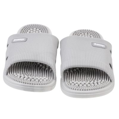 BESTOYARD Men's Adult 8 US Grey Open Toe Flat Heel Breathable PVC Casual Indoor/Outdoor SLIPPER