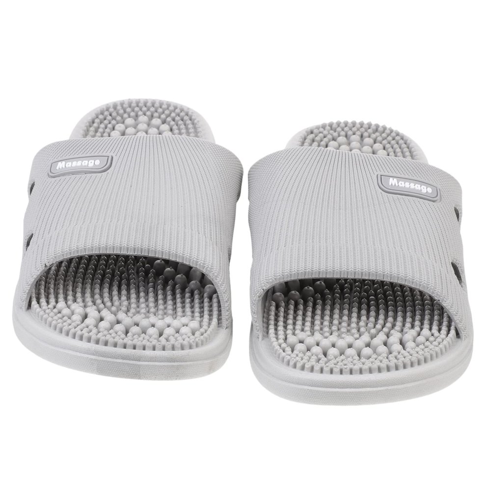 BESTOYARD Men's Adult 8 US Grey Open Toe Flat Heel Breathable PVC Casual Indoor/Outdoor SLIPPER
