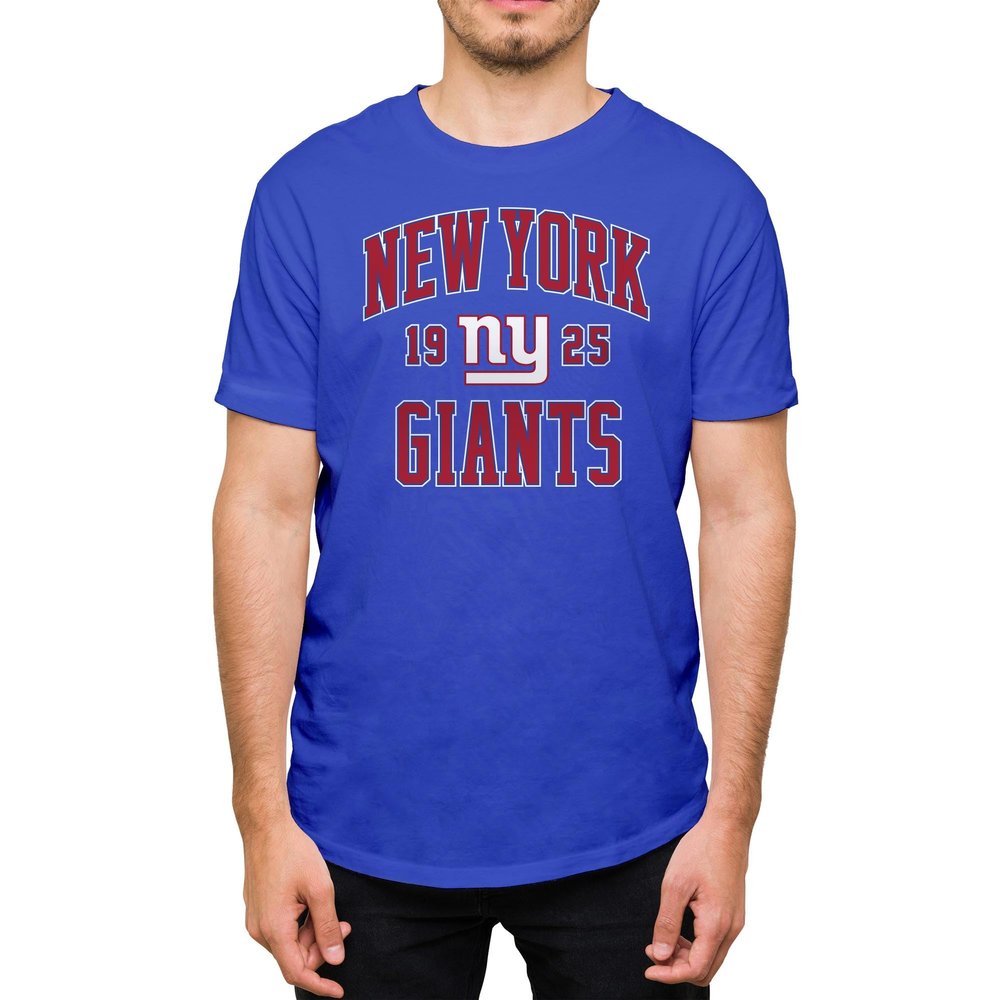 Hybrid Sports NFL - New York Giants - Established - Men's and Women's Short Sleeve T-Shirt - Size Large - New York Giants - Royal Blue