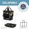 CleverMade Collapsible Insulated Cooler Bag  24 Can Leakproof Soft Cooler for Beach, Travel, Car  Shoulder Strap, Bottle Opener  Camo view 2