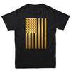 Tcombo Gold Foil American Flag - USA Freedom Youth T-Shirt (Black - Gold Foil, Small) view 1