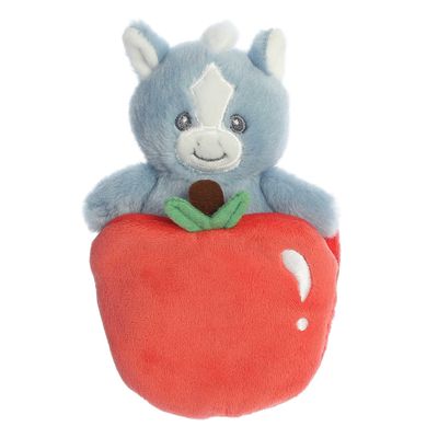 Ebba Playful Pocket Peekers Payton Pony Baby Stuffed Animal - Soft & Cuddly Toy - Interactive Playmate & Comforter - Blue 5.5 Inches