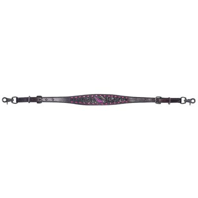 BAR H EQUINE Premium Hand Tooled Leather Wither Strap Stainless Steel Hardware | Western Straps for Horses