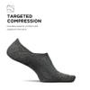 Feetures Elite Light Cushion Invisible Socks - Anti-Slip Sport Sock Liner with Targeted Compression - Gray, M (1 Pair) view 3
