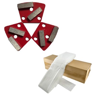 ASL/Iron Horse Grinding Discs (#18/20 Grit, Medium) + 4 x 72ft. Longo Pack Dust Extractor Collection Bags