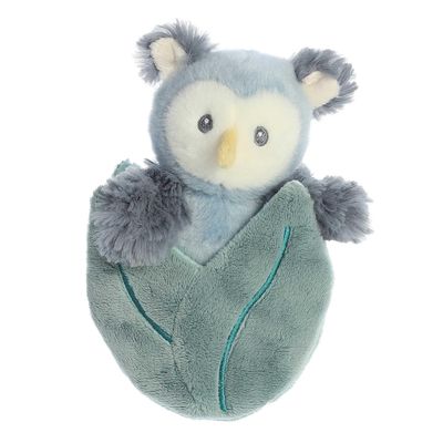 Ebba Playful Pocket Peekers Ollie Owl Baby Stuffed Animal - Soft & Cuddly Toy - Interactive Playmate & Comforter - Blue 5.5 Inches