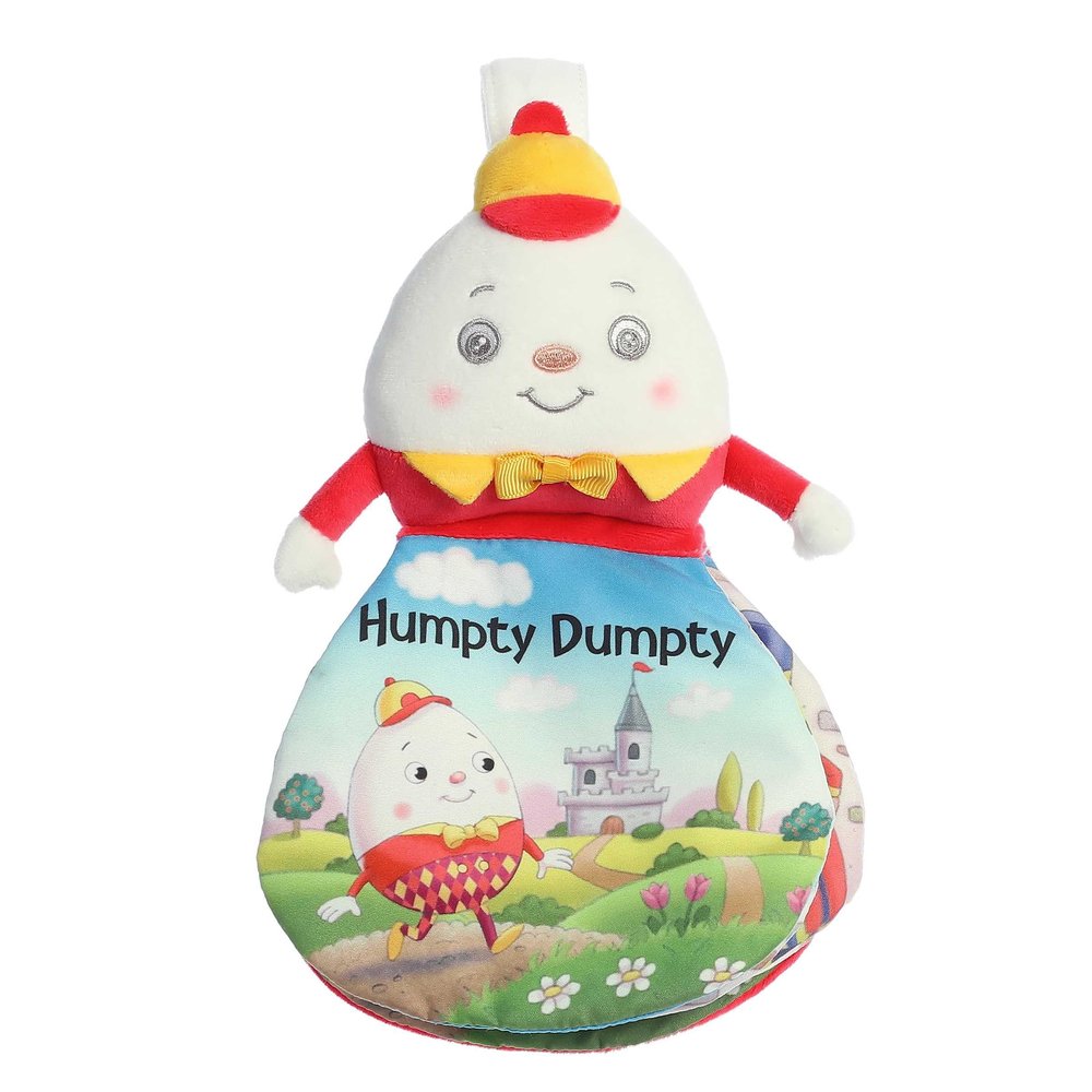 Ebba Educational Story Pals Humpty Dumpty Baby Stuffed Animal - Bedtime Soft Book - Sensory Development - White 9 Inches