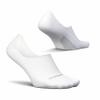 Feetures Elite Light Cushion Invisible Socks - Anti-Slip Sport Sock Liner with Targeted Compression - White, L (1 Pair) view 1