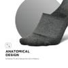 Feetures Elite Light Cushion Invisible Socks - Anti-Slip Sport Sock Liner with Targeted Compression - Gray, L (1 Pair) view 4