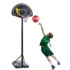 HAILM Basketball Hoop Goal System 8-10ft Height Adjustable, Basketball Stand with Stable Base Stainless Steel Bracket and 44in PE Backboard, for Indoor Outdoor Basketball Court view 1