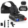Head-Mounted Night Vision Goggles - lovpo Rechargeable Digital Infrared Night Vision Binoculars 1312FT 2.7" Screen Night Vision Goggles with Head Strap &32GB SD card and Card Reader for Hunting,Adults view 1