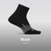 Feetures Elite Light Cushion Quarter Solid - Sport Sock with Targeted Compression - New Black, S (1 Pair) view 3