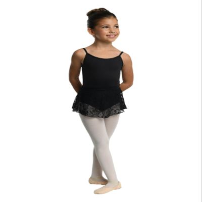 Danz N Motion Girls Lace Pull-On Skirt 23400C (Black, Tot/Small)