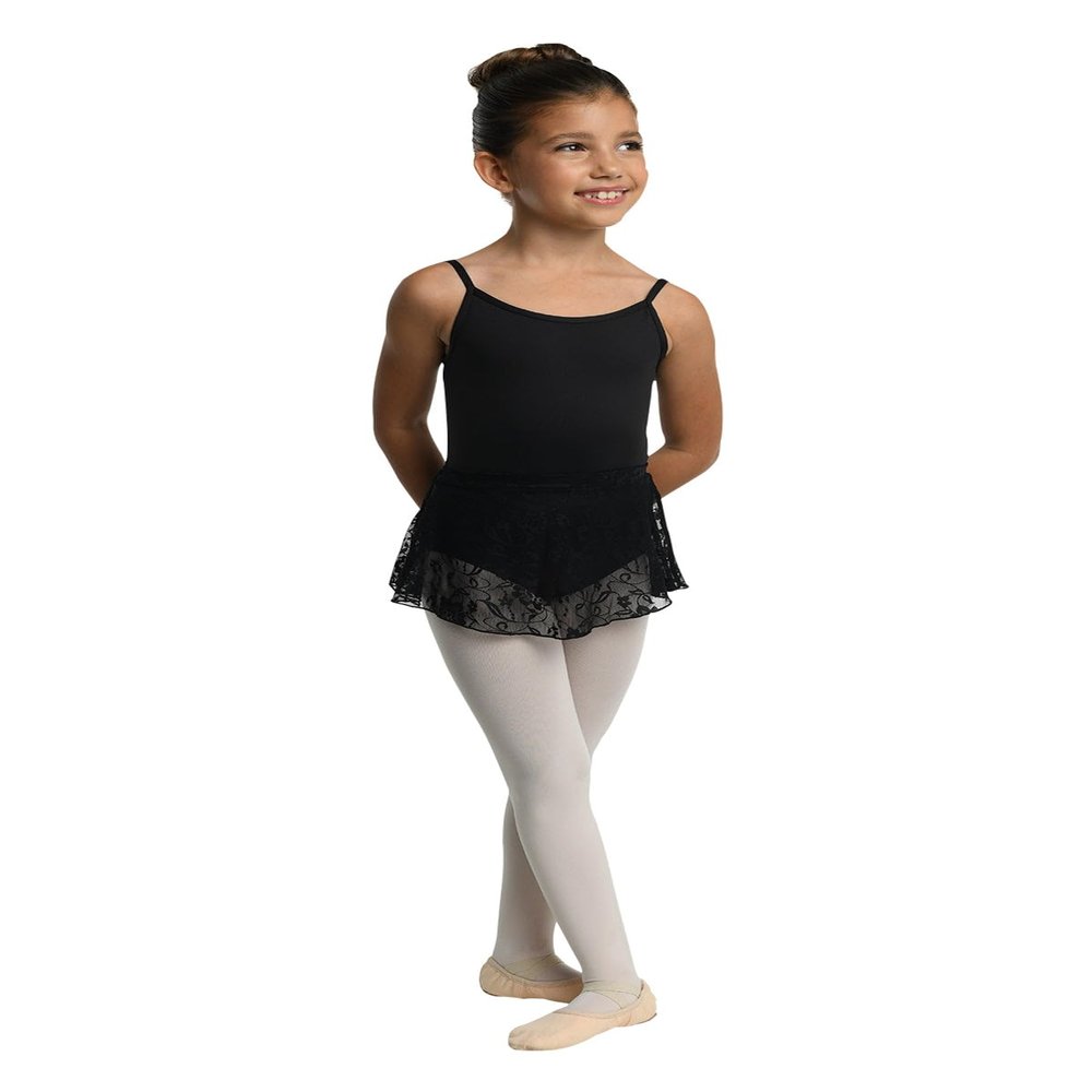 Danz N Motion Girls Lace Pull-On Skirt 23400C (Black, Tot/Small)