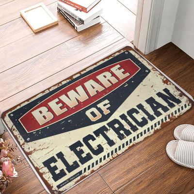 Dsoluuing Fall Door Mats for Outside Entry Beware of Electrician Doormat Outdoor Doormats Fall Door Mats Outdoor (Size : 65X90CM)