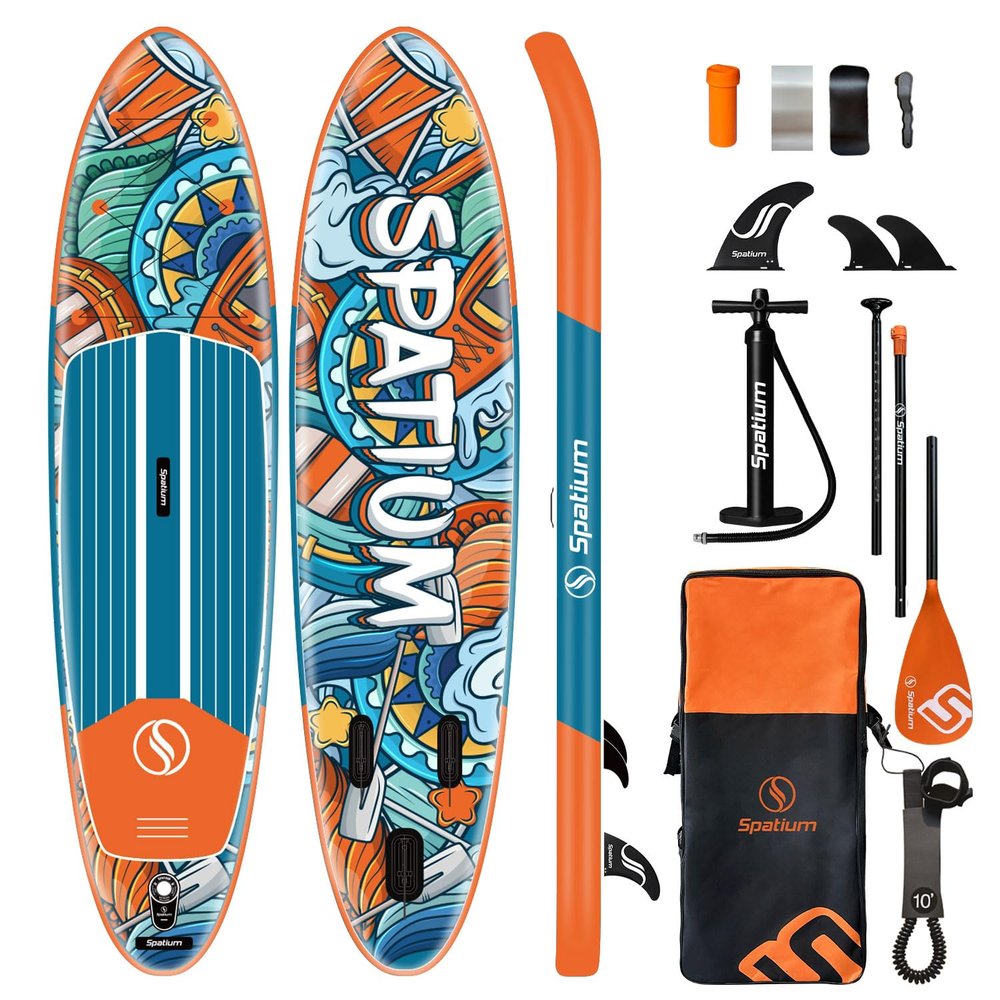 Spatium Inflatable Paddle Board Extra Wide Stand Up Paddle Boards with Premium Sup Accessories Including Backpack,Fins, Leash, Paddle, Pump, Sup Paddleboard for Adults (Dream)
