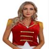Manyakai Women Circus Ringmaster Tassel Jacket Coat Christmas Velvet Victorian Tailcoat Party Costume 2Red XX-Large view 1