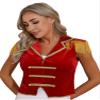 Manyakai Women Circus Ringmaster Tassel Jacket Coat Christmas Velvet Victorian Tailcoat Party Costume 2Red XX-Large view 2