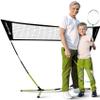 Badminton Net, Portable & Instant Setup (Tool Free Assembly) - Backyard Fun, Beach Park Picnic Outdoor Games, Green, 5.1 x 7.8Ft view 1