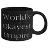 Beautiful Umpire Gifts, World's Okayest Umpire, Fancy Birthday 11oz 15oz Mug For Colleagues, Cup From Team Leader, Referee, Baseball, Softball, Gift ideas view 2