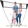 Badminton Net, Portable & Instant Setup (Tool Free Assembly) - Backyard Fun, Beach Park Picnic Outdoor Games, Green, 5.1 x 7.8Ft view 1