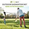 Badminton Net, Portable & Instant Setup (Tool Free Assembly) - Backyard Fun, Beach Park Picnic Outdoor Games, Green, 5.1 x 7.8Ft view 2