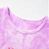 Beezizac Girls Cute Long Sleeves & Pants PJ Set 2-Piece Pajamas  Violet Tie Dye Outfit Sleepwear Size 14 view 2