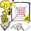 Baseball Net - Pitching & Hitting Net (9 Strike Zone, Portable & Quick-Fold) Gifts for Kids & Teens | Training Aids Equipment 5'x5', Black view 2