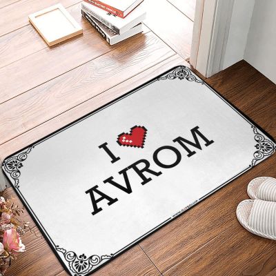 Abipuir Door Mats Outdoor Entrance Funny I Love Avrom Doormat Small Outdoor Mat Kitchen Stuff (Color : Colour, Size : 50X80CM)