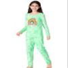 Beezizac Trendy Tie Dye Pajama Set for Little & Big Girls - Rainbow Graphic Long Sleeves & Pants PJ Set Size 4T view 4