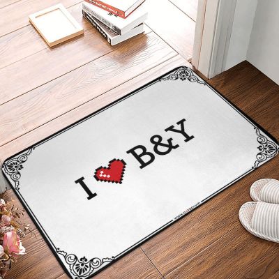 Abipuir House Mats Outdoor Funny I Love B&Y Doormat Fall Outdoor Mats for Front Door Men Decor (Color : Colour, Size : 65X90CM)