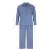 Women 2 Piece Cotton Linen Outfits Dressy Business Work Suits Oversized Long Sleeve Button Tops High Waist Pants Suit view 3