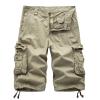 XUNRYAN Mens Bermuda Cargo Shorts with Multi Pockets Zipper Button Fly High Waist Hiking Running Short Pants Activewear view 1