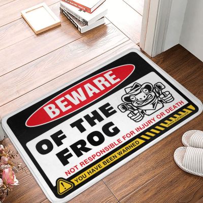 Dsoluuing Fall Door Mats for Outside Entry Beware of Frog Doormat Outdoor Doormats Fall Door Mats Outdoor (Size : 65X90CM)
