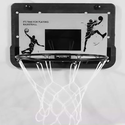 HAILM Basketball Hoop Indoor Wall Mount 36 * 51Cm/11.4 * 20In Outdoor Hangable with Backboard Mounting Kit Foldable No Punching for Home,Office,Garage,and Kids Adults Room,39cm/15.3 B