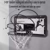 HAILM Basketball Hoop Indoor Wall Mount 36 * 51Cm/11.4 * 20In Outdoor Hangable with Backboard Mounting Kit Foldable No Punching for Home,Office,Garage,and Kids Adults Room,39cm/15.3 B view 4