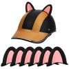 HOMSFOU 3 Pairs Cat Ears for Helmet Self Adhesive Kitten Cat Ears Style Attachments Cute Helmet Decors for Motorcycle Bicycle Scooter Helmets view 1