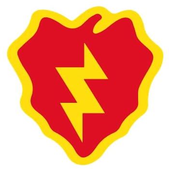 25th Infantry Division Sticker Army Decal, Morale Rank - Lightning Army Infantry Full Color Sticker Decal, CAR Automotive Truck Vehicle Tumbler Hardhat Helm Luggage Notebook Laptop Gift
